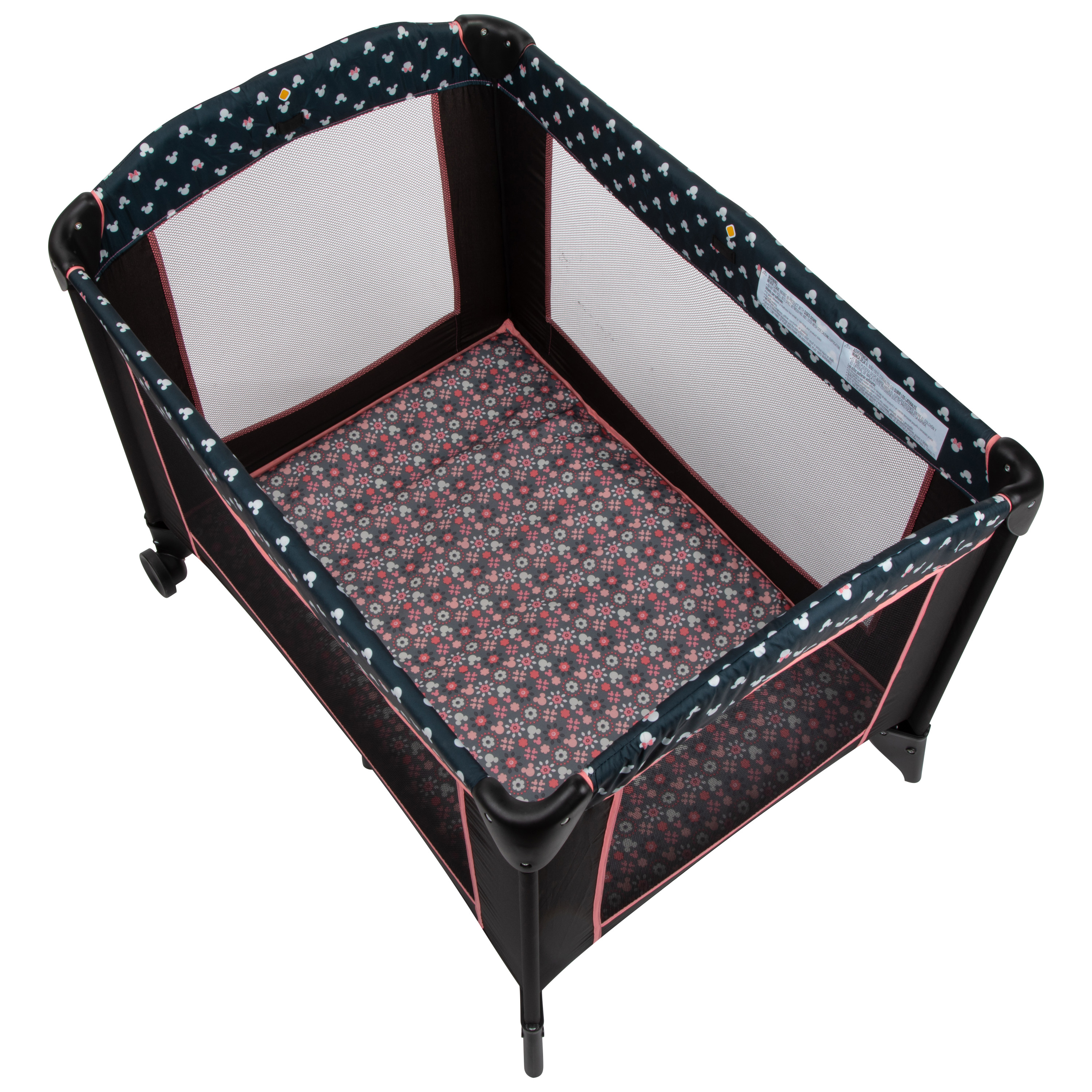 Disney Baby Sweet Wonder Baby Play Yard with Bassinet and Toy Bar, Minnie Varsity - image 5 of 12