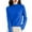 Blue, variant on Womens Thermal Underwear Solid Color Long Sleeve Crew Neck Soft Comfortable Warm Pullover Knitted Fall Winter Loose Stretchy Fashion Outwear