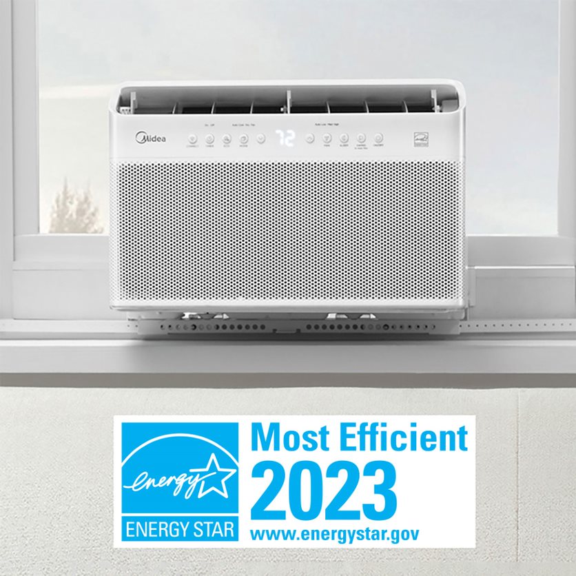 Midea 12,000 BTU Smart Inverter U-Shaped Window Air Conditioner, 35% Energy Savings, Extreme Quiet, Covers up to 550 Sq. ft., MAW12V1QWT - image 5 of 18