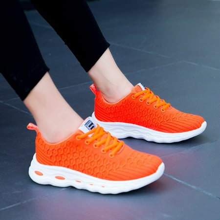 

MIASHUI shoes for women Women Flying Woven Mesh Shoes Lace-Up Casual Shoes Student Sports Running Shoes