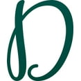 thumbnail image 1 of Acrylic Craft Letters, Lobby Sign D Script, 1'' Tall Frosted Teal Alphabet, 1 of 5