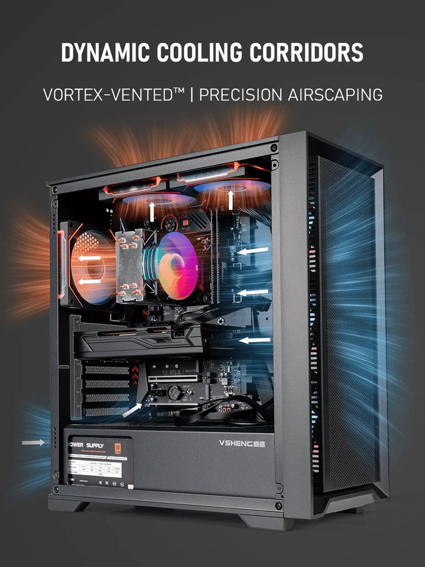 Gaming PC Desktop Computer - Intel Core i7-7700, NVIDIA GTX 1080 8GB, 16GB DDR4 RAM, 512GB SSD + 1TB HDD, WiFi 6,BT5.4,Windows 11, RGB Fans, Prebuilt Gaming Tower,Ready to Play