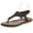 Gray, variant on Womens Comfortable Open Toe Flat Sandals with Elastic Back Strap Brown 37