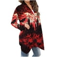 thumbnail image 6 of Enjoytime Women's Cardigans Vintage Print Long Sleeved Medium Length Coats Halloween Loose Lightweight Coat, 6 of 6
