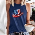 thumbnail image 2 of Midsumdr 4th of July Tank Tops for Women Summer Fashion American Flag Star Printed Vest Round-Neck Loose Sleeveless T-shirt Pullover Tops, 2 of 4
