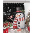 thumbnail image 5 of Christmas Snowman Bathroom Shower Curtains with Hooks, Snowflake Gift Bird Winter Black Waterproof Fabric Washable Shower Curtain for Home Hotel Bathtub Decor 36x72 Inches, 5 of 7