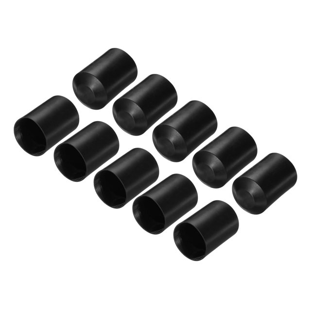 Uxcell 10 Pcs Embout Rétractable 48mm ID x 75mm L 2:1 Ratio Embout de Tube Rétractable Noir