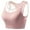 Pink, variant on Plebaso Women's Wireless Sports Bras Mesh Breathable Workout Bras Comfort Padded Womens Athletic Bras