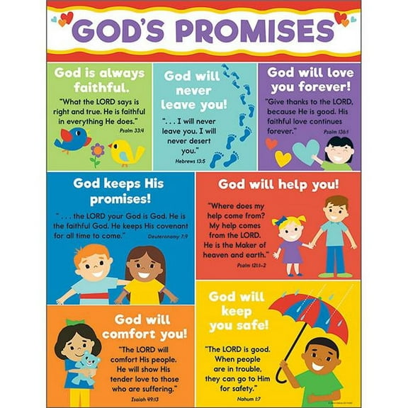GOD'S PROMISES Learning Chart 17x22 [CD114290]