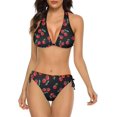 thumbnail image 1 of NICKSUN Women's Bikini Sets, Cute Print Two Piece Bathing Suits Sexy Halter Padded Bikini Swimsuits, 1 of 6