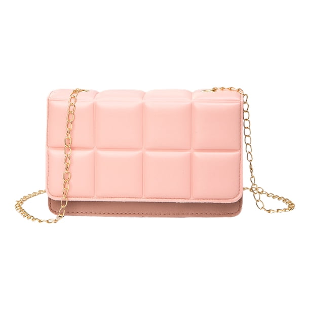 Bolsa de almohada de celosía prensada, bolsa femenina de acrílico, bolsa cuadrada pequeña portátil para mujer