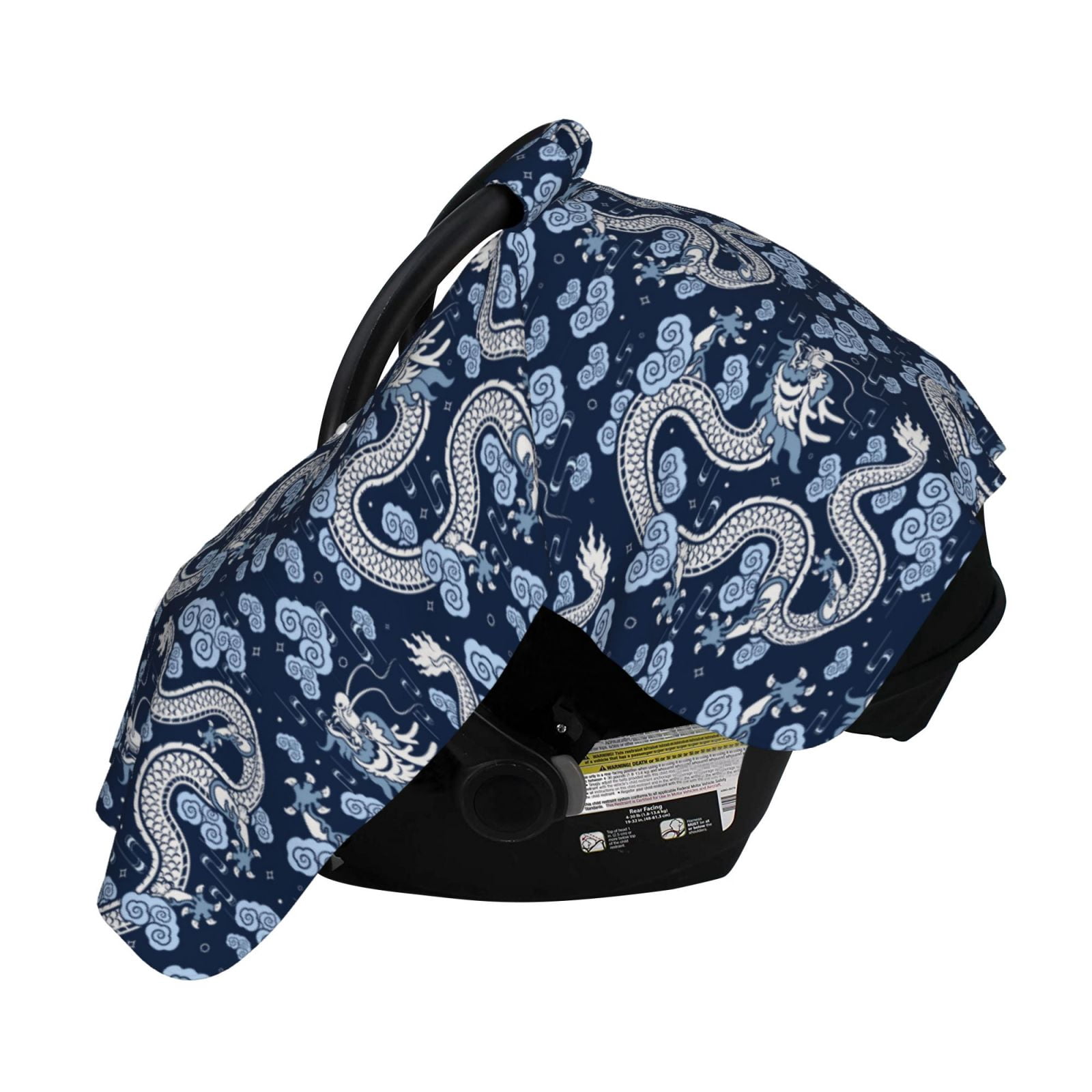 Naloa Dragons Baby Car Seat Cover, Breathable Baby Carrier Cover, Multiuse Baby Carrier Cover & Nursing Breastfeeding Cover