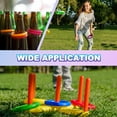 thumbnail image 6 of Uxcell Plastic Toss Ring 4 Sizes, 60 Pack Sports Rings Toss Game for Carnival Outdoor Games, 4 Colors, 6 of 6