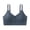 (New37)Blue, variant on Wirefree Bra for Women Casual Zip Up Textured Ribbed Comfort Underwear Adjustable Shoulder Strap Comfort Lounge Bralette for Everyday Wear
