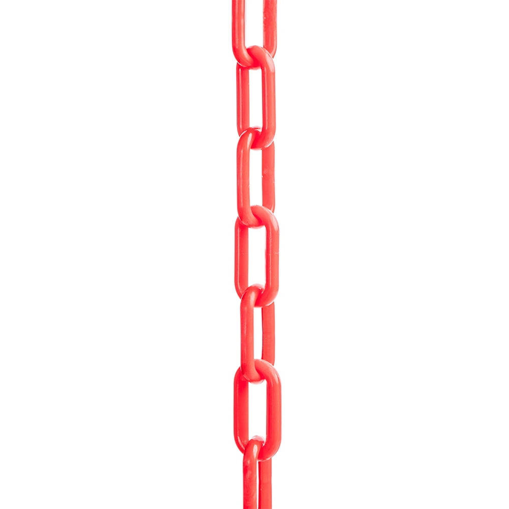 US Weight Chainboss 2" x 500' Red Plastic Safety Chain with SunShield UV Resistant Technology
