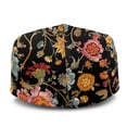 thumbnail image 3 of CHAQLIN Durable Flat Ivy Hat, Vintage Floral Print Polyester Retro All Day Comfort Newsboy Hats for Driving Travel Outdoor, 3 of 4