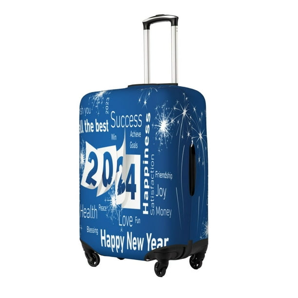 Fotbe Happy New Year 2024 (4) Funda Protectora para Equipaje, Antirrayones y Resistente a la Suciedad, Compatible con Maletas de 18 a 32 Pulgadas-X-Large