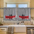 thumbnail image 2 of Yayeee Kitchen Curtains Tier Set of 2 Light Filtering 57"x36" Over Sink Window Panels, Red Boat, 2 of 7
