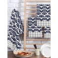 thumbnail image 2 of Navy Blue Pine Leaves Kitchen Dish Towels for Drying Dishes Set of 3, Abstract Art Geometric Gray Plaid Waffle Weave Microfiber Hand Tea Bathroom Towels Quick Dry & Absorbent Towel 15.7x23.6, 2 of 7