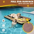 thumbnail image 5 of Inflatable Dog Pool Ramp, Floating Dog Boat Ramp for Lake & Dock, 5ft x 4ft, Supports 230lbs, Teak/Yellow, 5 of 8
