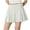 White, variant on Kaemgyyd Women Ruffle Mini Skirt Summer Trendy Smocked High Waist Mini Skirt Flowy Boho Short Skirts with Inner