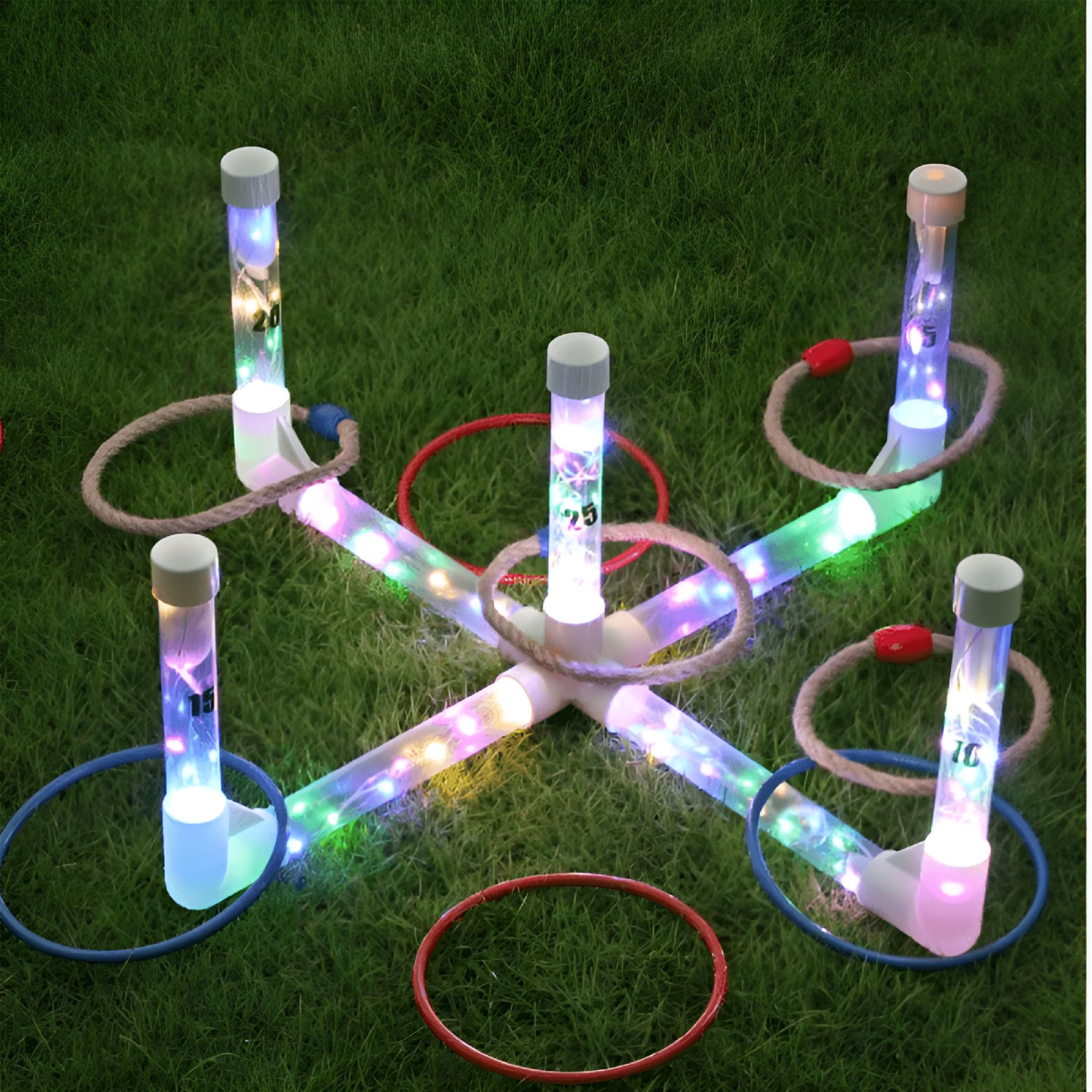 BESTSKY 2026 New Education Games for Kids with Led Lights Outdoor Yard Game for Adults&Family Easy to Set Up W/ Compact Carry