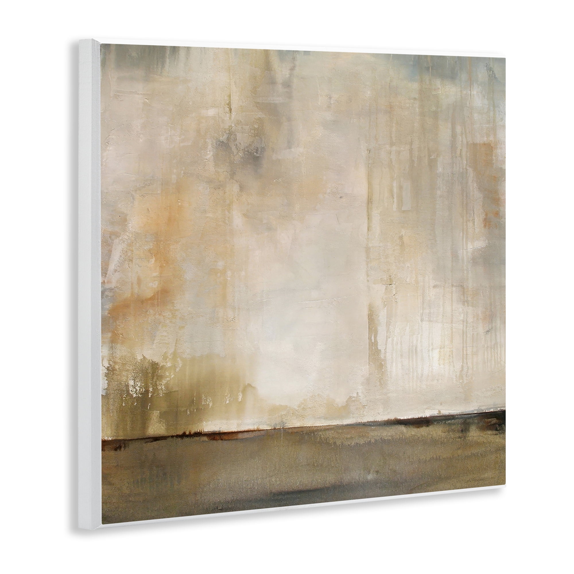 Stupell Industries Abstract Brushed Rustic Abstract Painting Unframed Art Print Wall Art, 12 x 12