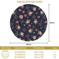 thumbnail image 3 of Pioneer Flower Floral Print Pattern Round Tablecloth 60 X 60 Inch, Wrinkle Resistant Wipeable Table Cloth for Kitchen Dining Picnic Patio Party, 3 of 6