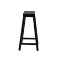 thumbnail image 4 of Linon Beamon 29" Sturdy Wood Backless Saddle Seat Bar Stool in Antique Black, 4 of 20