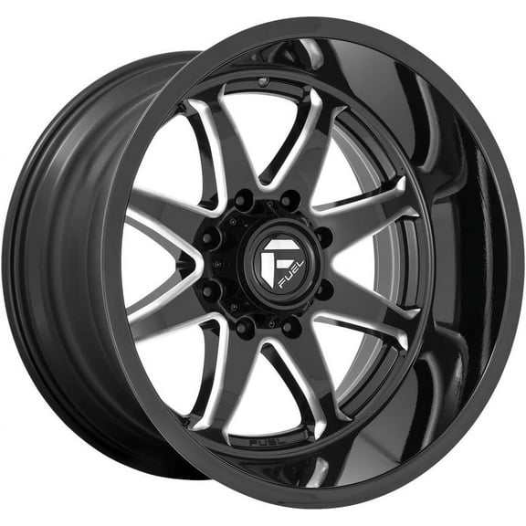 Fuel D749 Hammer 20X9 5X127 1Et 125.1Cb Gloss Black Milled Wheel