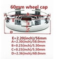 thumbnail image 4 of 4pcs 56mm 60mm 65mm 68mm Abt Car Wheel Center Hub Cap Badge Emblem Sticker Styling Accessories, 4 of 5