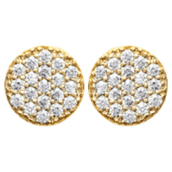 Mystigrey Amie 18K Gold Plated Stud Earrings with Cubic Zirconia for Women
