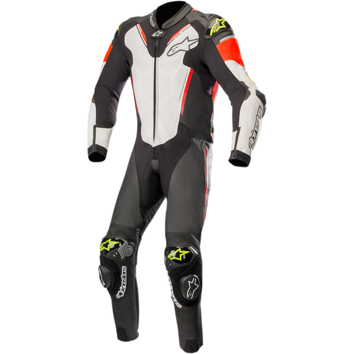 Alpinestars Atem Onepiece Leather Suit V3 Onepiece Suit (black/red/white/yellow, Euro Size 52