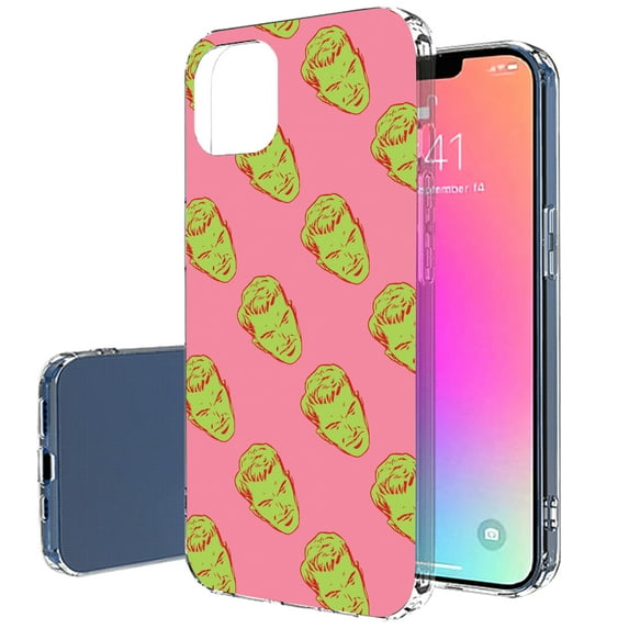 TalkingCase Slim Phone Case Compatible for Apple iPhone 14 Pro Max, Green Heads Pattern Print, Lightweight, Flexible, Soft, Printed in USA