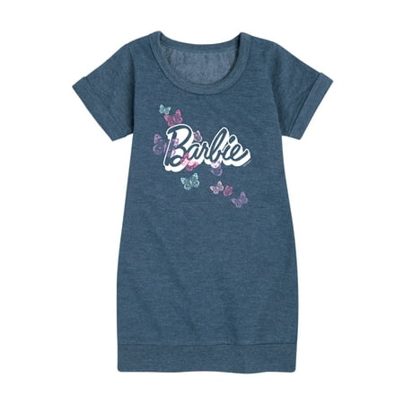 

Barbie - Butterfly Logo - Toddler And Youth Girls Fleece Dress