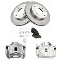 TRQ Front Brake Calipers Ceramic Pads Rotors Fits 2002-2005 Hyundai Elantra BKA19166