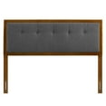 thumbnail image 2 of Ergode Draper Tufted King Fabric and Wood Headboard - Walnut Charcoal, 2 of 5