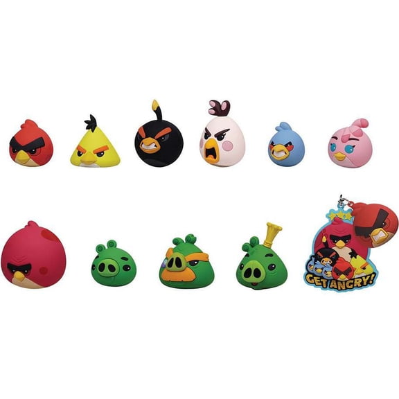 3D Figural Foam Bag Clip Angry Birds Series 1 Mystery Box (24 Packs)