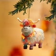 thumbnail image 5 of CuiLiyq Christmas Ornaments Highland Cow Decor, Christmas Tree Decorations Cute Acrylic Cow Pendants, Cartoon Cow Decorative, 5 of 5