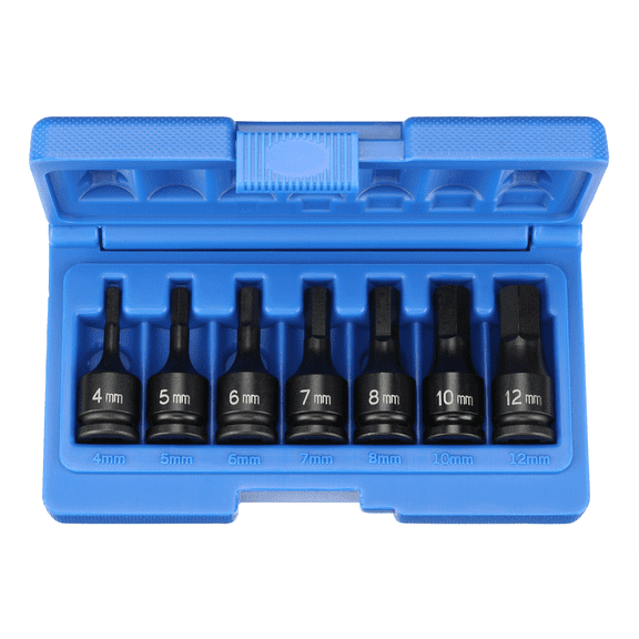 GREY PNEUMATIC 1297MH 3/8" Drive Socket Set, Metric, 7 pcs