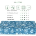 thumbnail image 5 of 60x84 Inch Christmas Theme Rectangle Tablecloth Winter Snowflakes Blue White Table Cloth Washable Durable Table Cover for Kitchen Dining Home Banquet Xmas Party Decor, 5 of 7