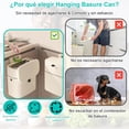 thumbnail image 3 of 10L Cubo de Basura Colgante con Tapa,Basurero para Cocina,Bote de Basura,Cesto de Basura de Pared de Cocina con Tapa sin Taladrar,Deslizante Abierto,Adecuado pare Baño,Dormitorio,Oficina, 3 of 4