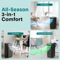 thumbnail image 5 of SereneLife 8000 BTU Portable Air Conditioner - 3-in-1 Portable AC Unit for Bedroom Up to 300 Sq.Ft, 24H Timer, Remote Control, Sleep Mode, Wheels, with Window Mount Kit, Black, 5 of 9