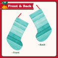 thumbnail image 2 of Bingfone Teal Turquoise Print Personalized Christmas Stocking - Snowman Design Large 18 inch,Family Holiday Season Decor, 2 of 8