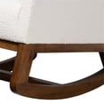 thumbnail image 6 of Pemberly Row White Upholstered Brown Wood 2-Piece Chair and Ottoman Set, 6 of 10