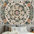 thumbnail image 2 of Creowell  Sketched Floral Medallion Tapestry, Bohemian Mandala Wall Hanging Tapestries, Indian Art Print Mural for Bedroom Living Room Dorm Home Décor 50x40inch, 2 of 6