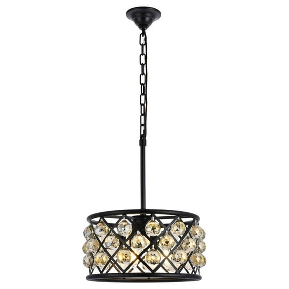 1214 Madison Collection Pendant Lamp D:16in H:9in Lt:4 Mocha Brown Finish Royal Cut Golden Teak (Smoky)