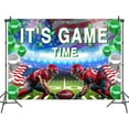 thumbnail image 5 of Football Backdrop for Photography, It's Game Time American Rugby Background for Football Lovers, Football Sports Theme Birthday Baby Shower Party Decorations Photo Studio Props 7x5ft, 5 of 6