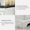 thumbnail image 4 of EDX 44" Farmhouse 6-Drawer Dressers for Bedroom and Living Room Storage, Stylish Wood Chest of Drawers, White, 4 of 5