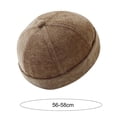 thumbnail image 6 of Yirtree Unisex Beanie Corduroy Docker Brimless Hat Rolled Cuff Harbour Hat Adjustable Sweat Absorption Elastic Docker Cap Skullcap Hat for Outdoor, 6 of 8